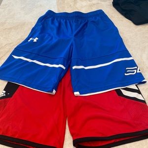 Lot of 2 Boys adidas & Under Armor Shorts XL